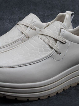 03-A1011-2 BEIGE Полуботинки спортивные женские (натуральная кожа)