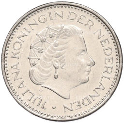 Монета 1 гульден 1980 года Нидерланды
