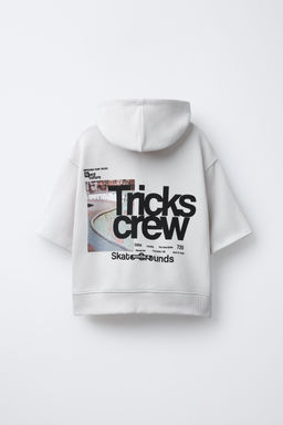 SLOGAN SHORT SLEEVE SWEATSHIRT - Zara фото 2