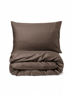 Пододеяльник сатин-страйп 175x210 коричневый сатин - Denastia фото 3