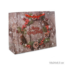 Цена за 12 шт. Пакет подарочный 18х24х8.5 / 362-61-S /уп 12/720/Новый год - ГалеонТрейд фото 6