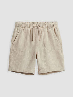 Beli Lastikli Keten G?r?n?ml? Erkek ?ocuk ?ort