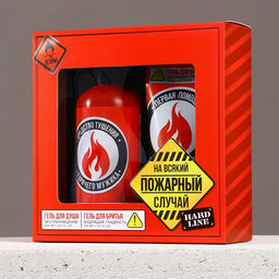 Подарочный набор косметики На всякий пожарный случай, гель для душа 300 мл и гель для бритья 110 мл, HARD LINE