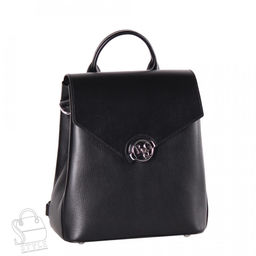 Рюкзак женский кожаный 18245 black Polina&Eiterou/30 в Новосибирске