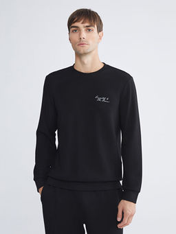 Bisiklet Yaka Erkek Sweatshirt