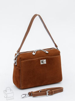 Сумка женская кожаная 6169Q brown Polina&Eiterou