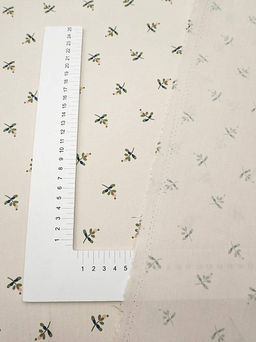 Перкаль Премиум "Набойка - веточки" цв.св.бежево-молочный, ш.1.5м, хлопок-100%, 125гр/м.кв