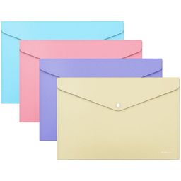 Папка с кнопкой А4 ErichKrause "Diagonal Pastel" непрозрачная (50322) 180 мкм, цвет - ассорти