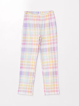 Beli Lastikli Ekose K?z ?ocuk Pijama Alt