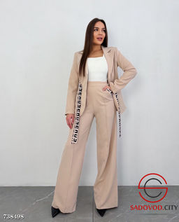 Брючный костюм классический с поясом для женщин - Bruno фото 7