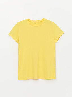 Bisiklet Yaka Basic K?sa Kollu K?z ?ocuk Ti??rt