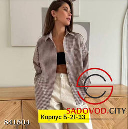 Рубашка женская в мелкую клетку