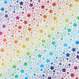 Цена за 10 шт. Бумага упаковочная глянцевая «Радужные звезды», 70 х 100 см
