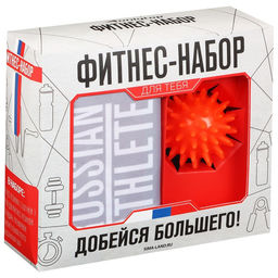 Набор ONLITOP Фитнес-набор: фитнес-резинки 3 шт., чехол, измерительная лента, массажный шар, календарь тренировок