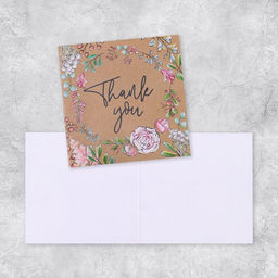 Цена за 20 шт. Открытка-мини Thank you, 7 х 7 см