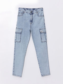 Regular Fit Erkek ?ocuk Kargo Jean Pantolon