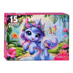 Макси-пазлы 15 "Маленький единорог"