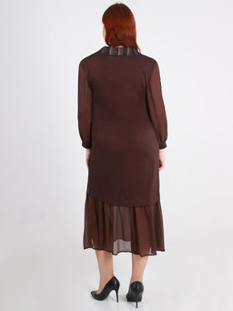 Коричневое платье женское - Almond фото 2