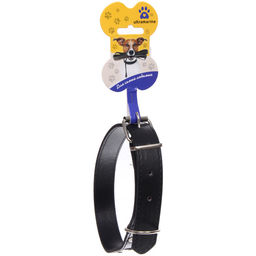 Цена за 5 шт. Ошейник для собак из искусственной кожи "БРО на Стиле", цвет черный, 2,5*57см (бирка)