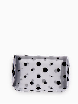 Косметичка дор Горох, сетка 18*7,5*10, отд на молнии, белый