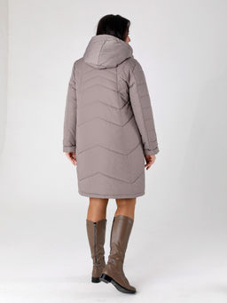 23422 Пальто серо-коричневый - Dizzyway фото 3