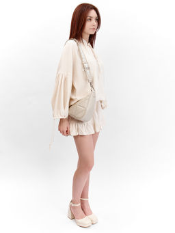 LACCOMA сумка Багира-Ф826-серый эко кожа хлопок  фото 2