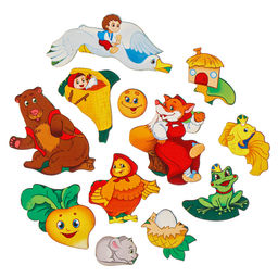 Рамка - вкладыш «Русские народные сказки», 12 деталей, 25×25 см