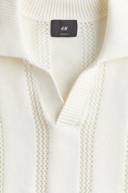 Polo en punto pointelle Loose Fit - H&m фото 6