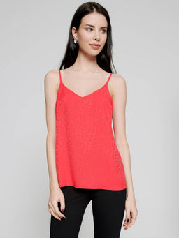 CONTE Топ с атласным блеском из вискозы высочайшего качества LBL 1126 flaming red