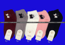 Цена за 10 пар. МИНИBS носки женские ангора НОРКА Кошечка арт. 2770-1 36-41 (фактически 36-41)