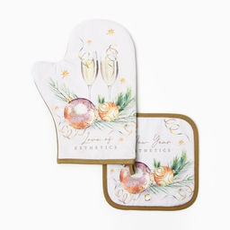 Набор подарочный Этель Esthetics, варежка 20?28 см, прихватка 19?19 см, хлопок 100%