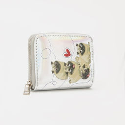 Кошелёк с голографическим эффектом Мопсики, 12.5х9х2 см - Nazamok фото 2