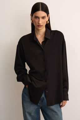 Рубашка из сатина с завязками