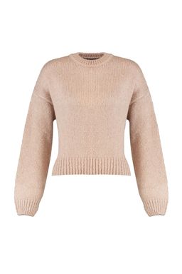 Pudra Genis Kal?p Yumusak Dokulu Basic Triko Kazak TWOAW23KZ00185