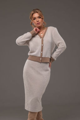 Костюм Galean Style 903.1 бежевый/елочка