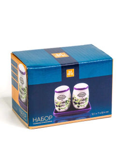 Набор солонка и перечница ОЛИВКИ с подставкой арт.MFK21034 /МФК/  фото 7