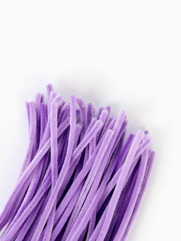 Синельная проволока, набор 100 шт, размер 1 шт 30х0,8 см, цвет сиреневый