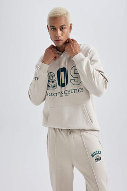 DeFactoFit NBA Boston Celtics толстая толстовка стандартного кроя с капюшоном  фото 3