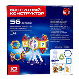 Магнитный конструктор Magical Magnet, 56 деталей, детали матовые - Unicon фото 9