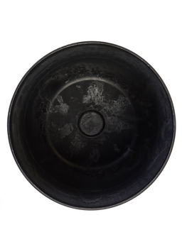 Кашпо для цветов «Микрит», 1 л, d=15 см, h=14 см, со вставкой, пластиковое, серое