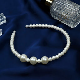 Цена за 6 шт. Ободок для волос «Жемчужный рай», 0.8 см, белый