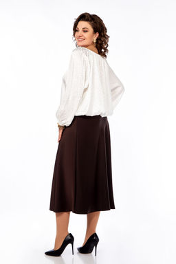 Костюм Olga Style С882 белый/шоколад