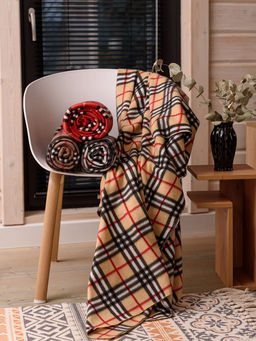 Флисовый плед 130x160 см с принтом PF130, двусторонний: Для дома, дивана, пикника, машины, путешествий - Bio-Line