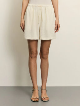 Шорты свободного кроя из фактурной ткани / Zarina  фото 3