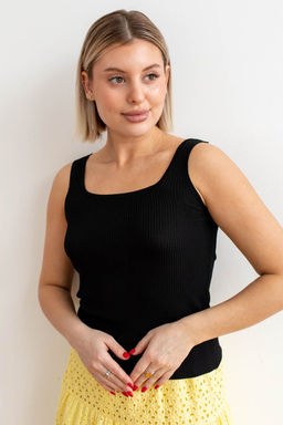 Топ Д-108 черный в рубчик - Took a look фото 6