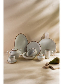 Блюдо SL Home «Волна в камне», 30.5×20 см, фарфор, белое