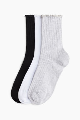 Pack de 3 calcetines en punto de canal?