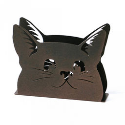 Салфетница металлическая Котофей 12х13,1х9,5см, шоколадный (Россия) - Домашняя мода фото 2