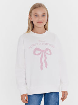 Свитшот для девочек белый с печатью - Mark formelle фото 2