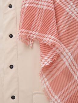 ХЛОПОК ВИСКОЗА Большой красивый двусторонний палантин с необычной выработкой